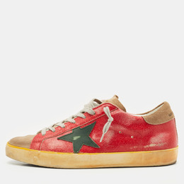 Golden Goose: Красные кроссовки  Superstar