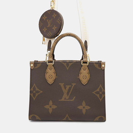 Louis Vuitton: Коричневая сумка-шоппер 