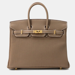 Hermes: Коричневая сумка на руку  Birkin 25