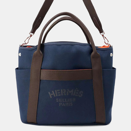 Hermes: Синяя сумка-шоппер 