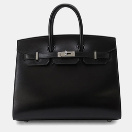 Hermes: Чёрная сумка на руку  Birkin 25