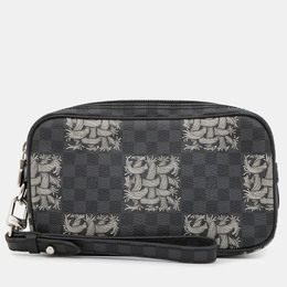 Louis Vuitton: Чёрная сумка через плечо  Pochette