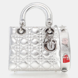 Dior: Серебристая сумка-шоппер 