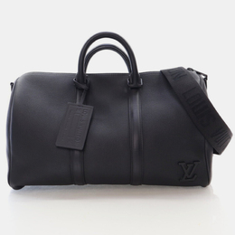 Louis Vuitton: Чёрная сумка  Keepall