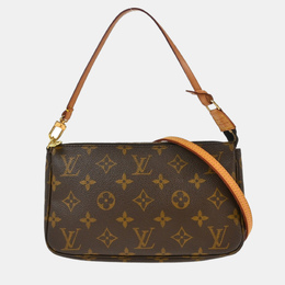 Louis Vuitton: Коричневый клатч  Pochette Accessoires