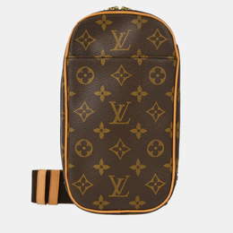 Louis Vuitton: Коричневая сумка  Pochette