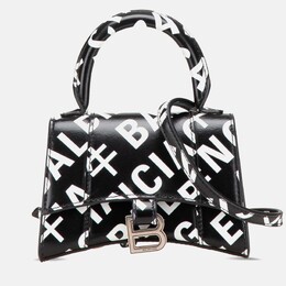 Balenciaga: Чёрная сумка на руку  Hourglass