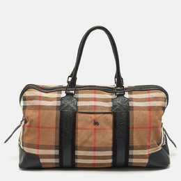 Burberry: Чёрная спортивная сумка  House Check