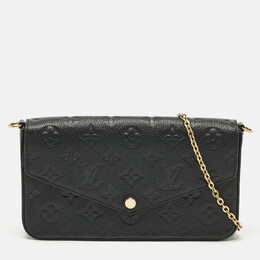 Louis Vuitton: Чёрная сумка  Pochette