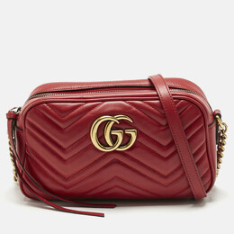 Gucci: Красная сумка  GG Marmont