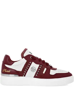 Philipp Plein: Бордовые кроссовки 