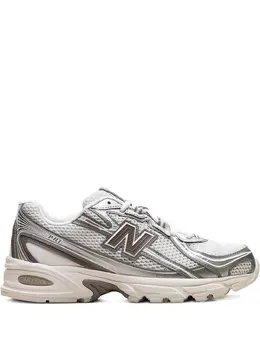 New Balance: Серебристые кроссовки 