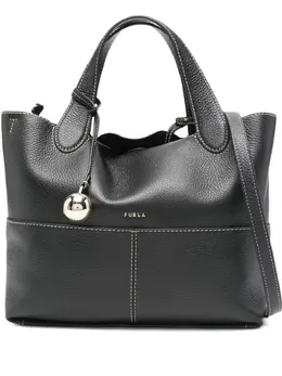Furla: Чёрная сумка-шоппер 