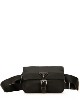 Prada Pre-Owned: Чёрная поясная сумка 