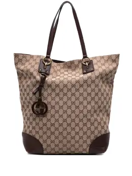 Gucci Pre-Owned: Коричневая сумка-шоппер 
