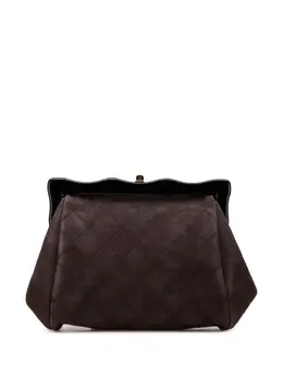 CHANEL Pre-Owned: Чёрный клатч 