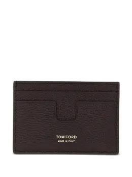 TOM FORD: Бордовый картхолдер  Logo