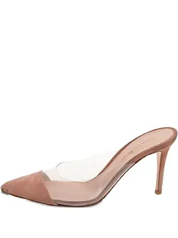 Gianvito Rossi: Бежевые сабо  Plexi