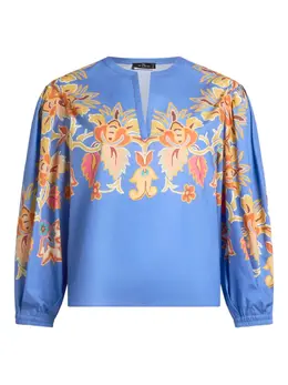 ETRO: Блуза с растительным принтом 