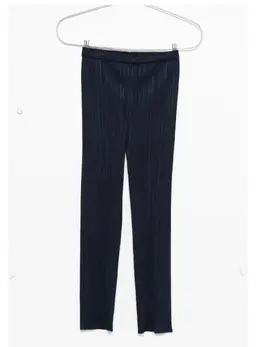 Pleats Please Issey Miyake: Голубые брюки 