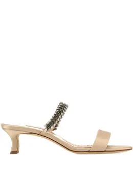 Manolo Blahnik: Бежевые сандалии 