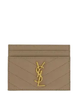 Saint Laurent: Бежевый картхолдер 
