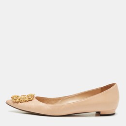 Manolo Blahnik: Бежевые балетки  Hangisi