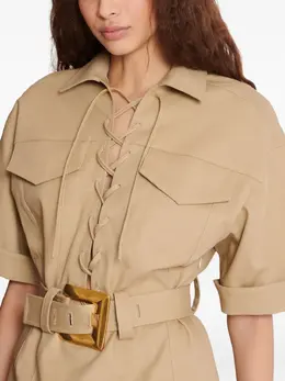 Balmain: Кружевное платье 