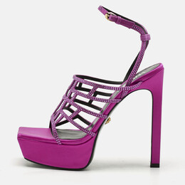 Versace: Розовые сандалии  Greca