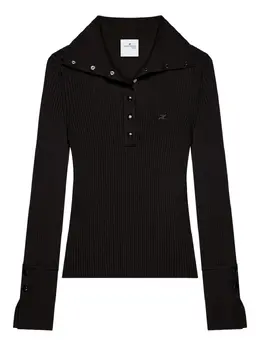 Courrèges: Чёрное поло 