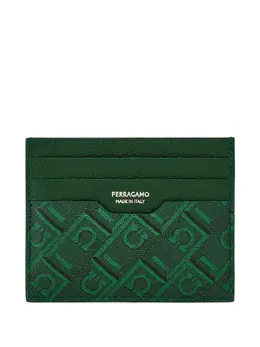Ferragamo: Зелёный картхолдер 