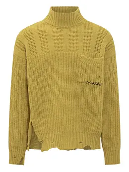 Marni: Жёлтый свитер 