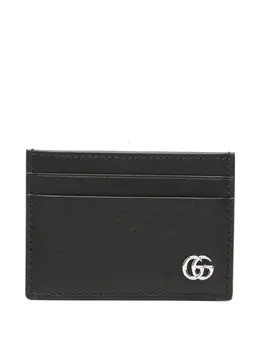 Gucci: Чёрный картхолдер  GG Marmont