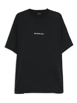 Balenciaga: Чёрная футболка  Uniform