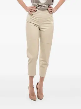 Brunello Cucinelli: Кожаные брюки 