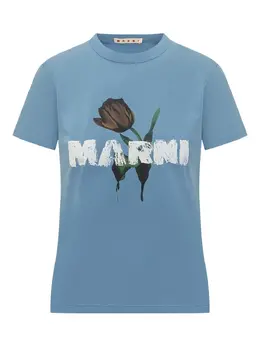 Marni: Футболка с принтом 