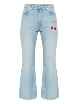 LoveShackFancy: Джинсы с вышивкой 