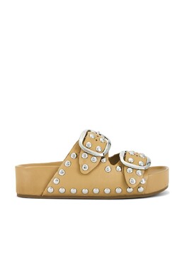 Loeffler Randall: Сандалии цвета хаки 