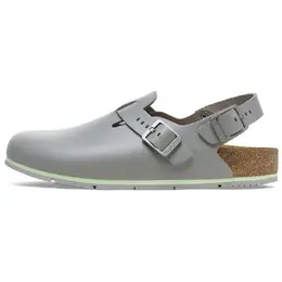 Birkenstock: Серые сабо 