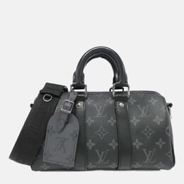 Louis Vuitton: Чёрная сумка  Keepall