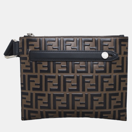 Fendi: Чёрная сумка через плечо  Zucca