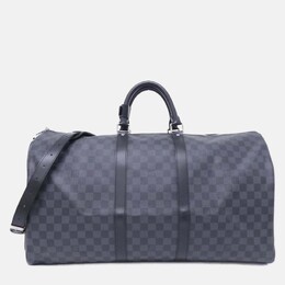 Louis Vuitton: Чёрная сумка  Keepall
