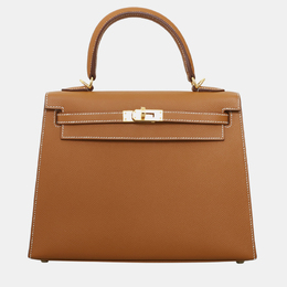 Hermes: Коричневая сумка  Kelly 25