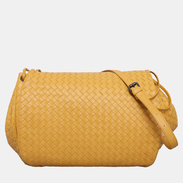 Bottega Veneta: Жёлтая сумка  Intrecciato