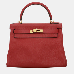 Hermes: Красная сумка  Kelly 28