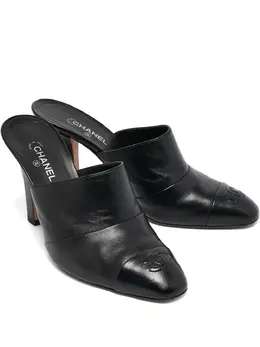 CHANEL Pre-Owned: Чёрные сабо 