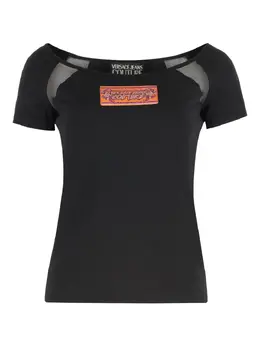 Versace Jeans Couture: Футболка в сетку 