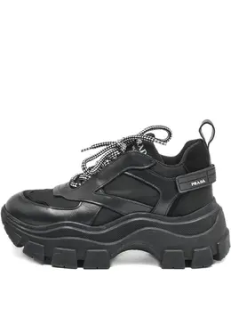 Prada Pre-Owned: Чёрные кроссовки 