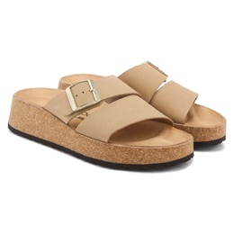 Birkenstock: Бежевые сандалии 