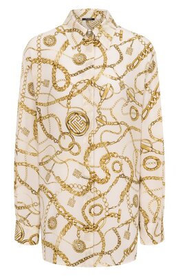 Balmain: Шёлковая рубашка 